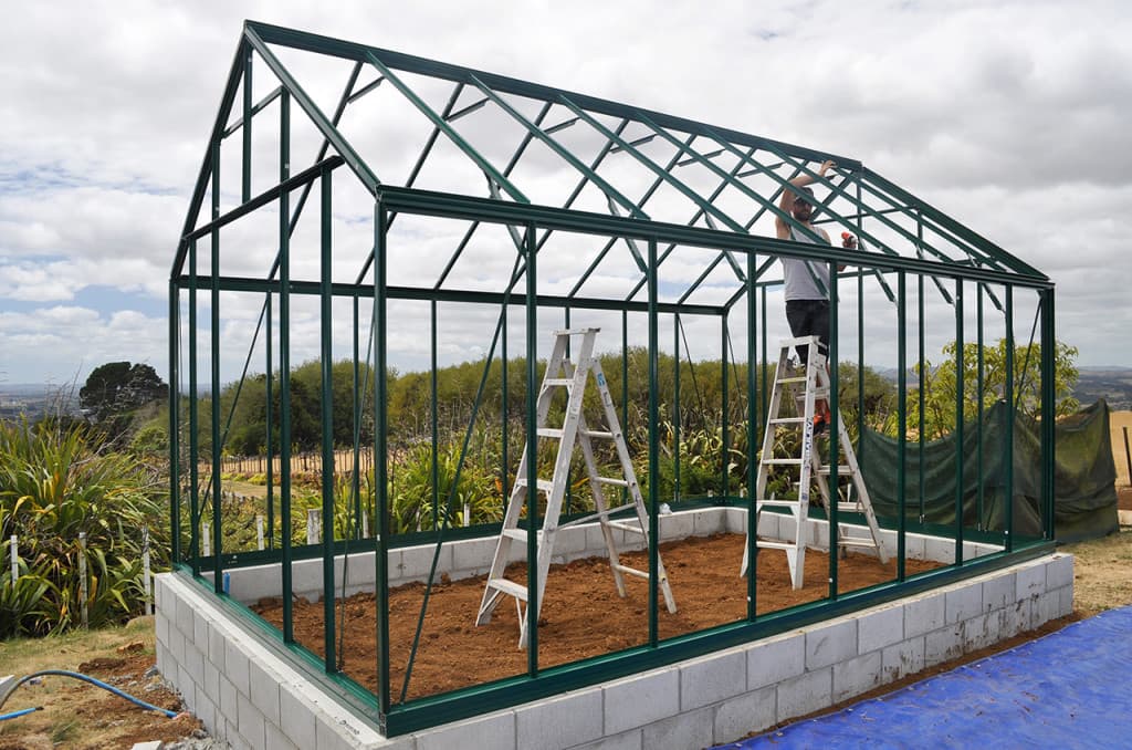 Installing glazing into a Trulux glasshouse